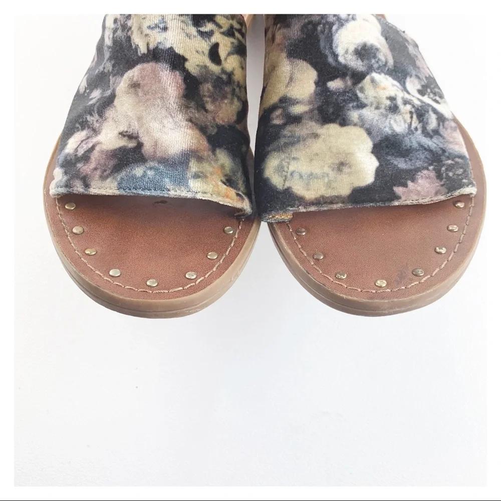 Steve Madden Mishelle Floral Velvet Sandals Size 7.5 - Picture 5 of 6